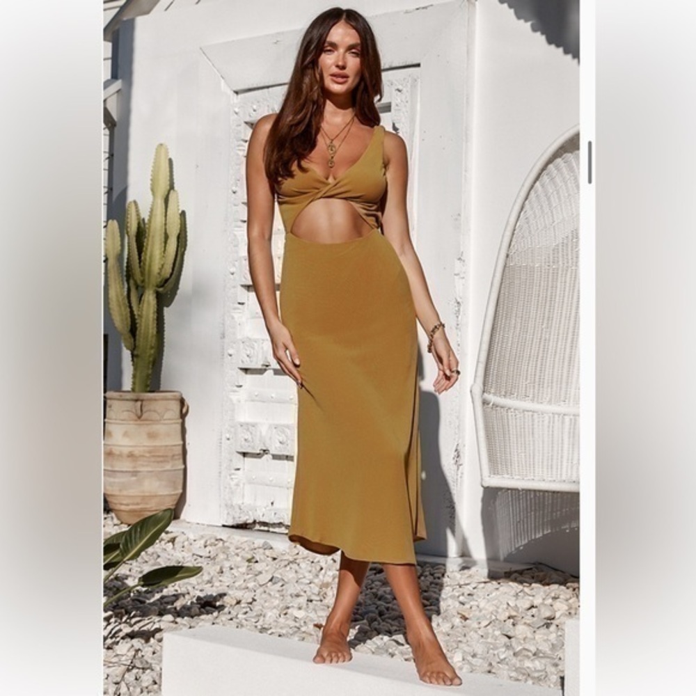 Florence Column V-neck Dress